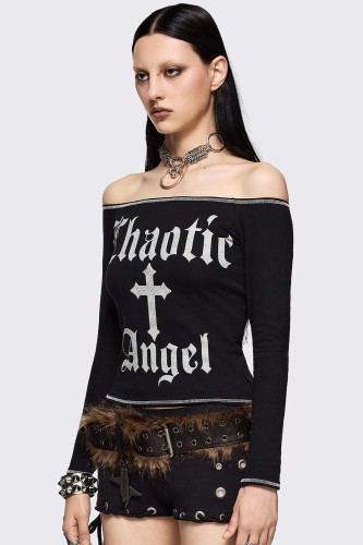 Chaotic Angel Long Sleeve Top - Minga London 2