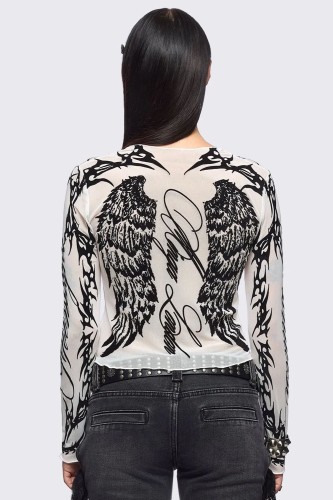 Wing it Mesh Top in White - Minga London 2