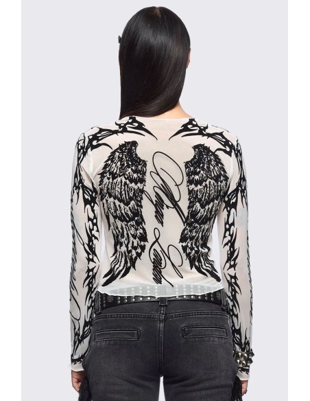 Top de Gasa Wing it en Blanco - Minga London