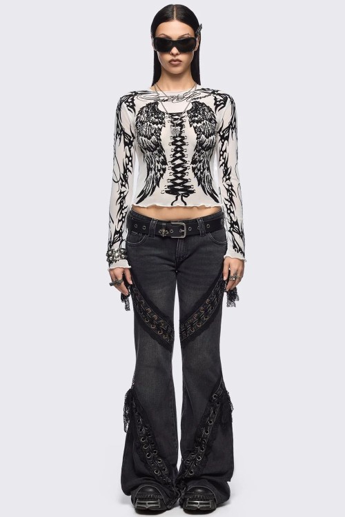 Top de Gasa Wing it en Blanco - Minga London