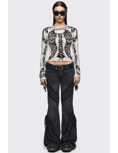 Top de Gasa Wing it en Blanco - Minga London