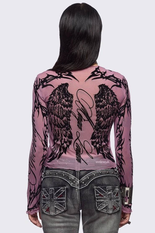 Top de Gasa Wing it en Rosa - Minga London