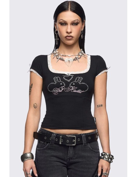 Doll Hearted Baby Tee - Minga London