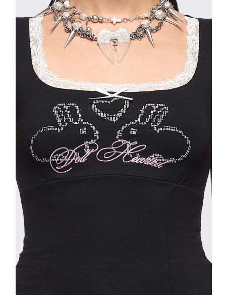 Camiseta Baby Tee Doll Hearted  - Minga London