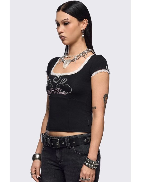 Doll Hearted Baby Tee - Minga London