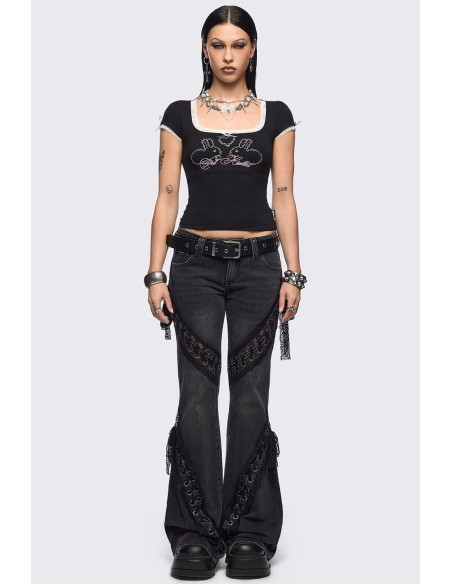 Camiseta Baby Tee Doll Hearted  - Minga London