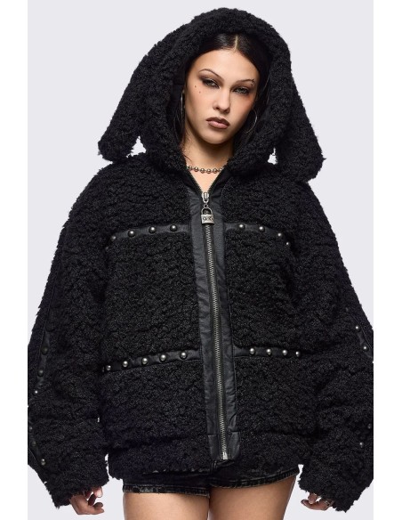 Fluff Borg Jacket with Bunny Ears - Minga London