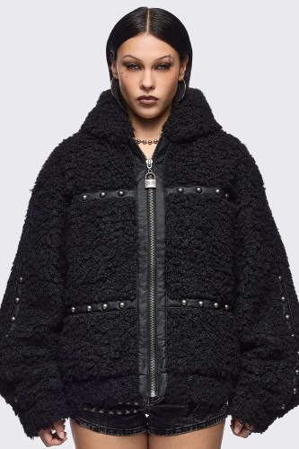 Flufffluff Borg Jacket with Bunny Ears - Minga London 2