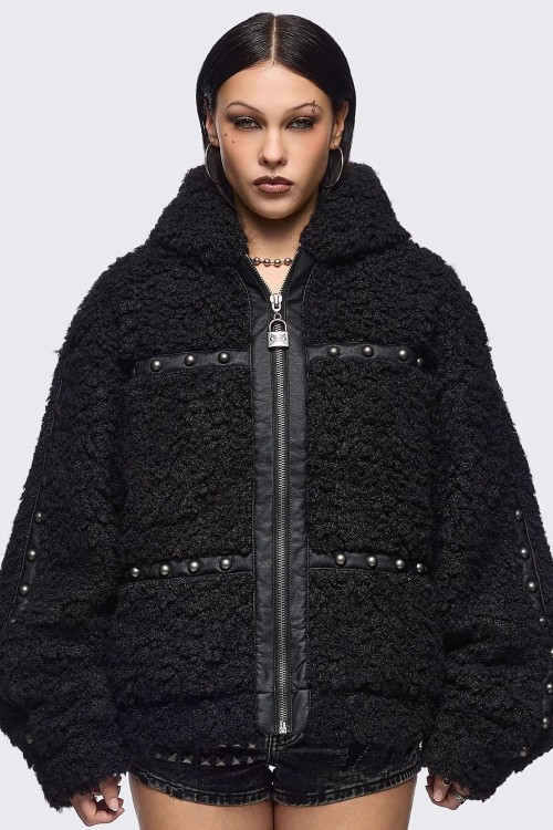 Chaqueta de Borreguito con Orejitas Fluff - Minga London
