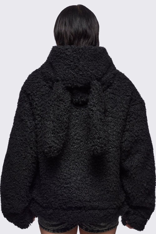 Chaqueta de Borreguito con Orejitas Fluff - Minga London