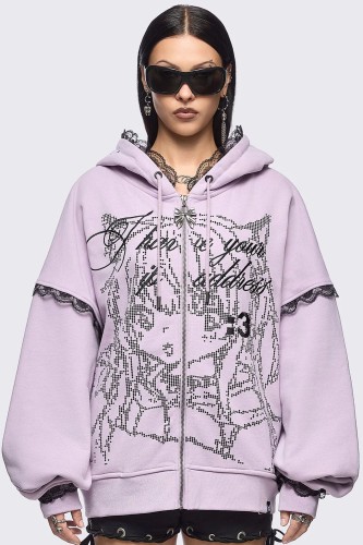 IP Address Hoodie in Pink - Minga London