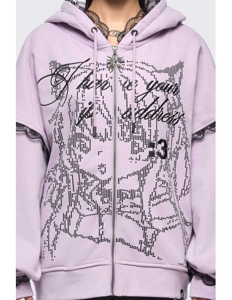IP Address Hoodie in Pink - Minga London