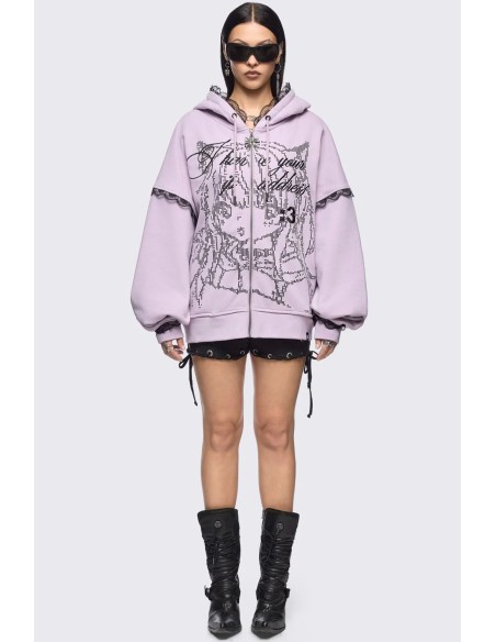 IP Address Hoodie in Pink - Minga London