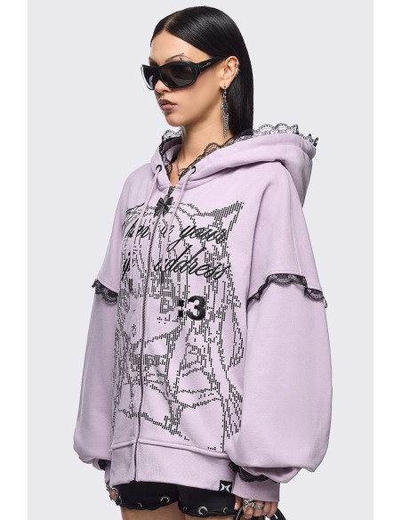 IP Address Hoodie in Pink - Minga London