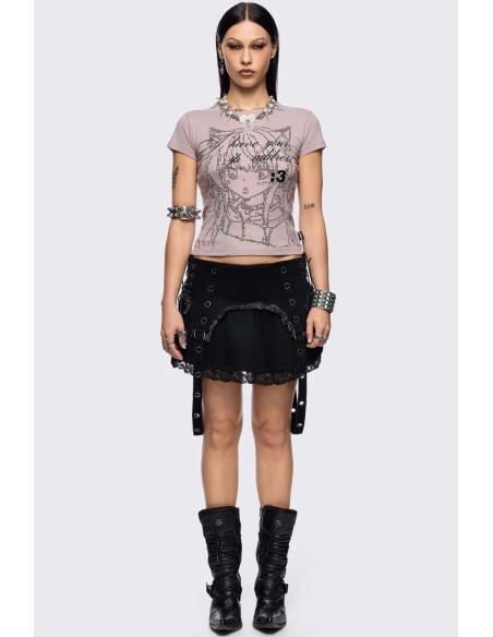 Camiseta Baby Tee IP Address en Rosa - Minga London