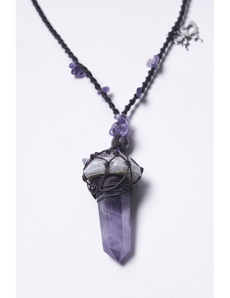Mystic Crystal Necklace in Purple - Punk Rave