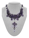 Misty Cross Necklace in Purple - Punk Rave
