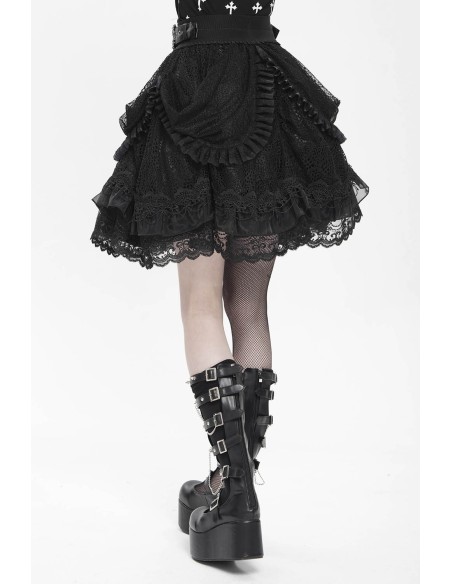 Falda con Cinturón Dark Princess en Negro  - Devil Fashion