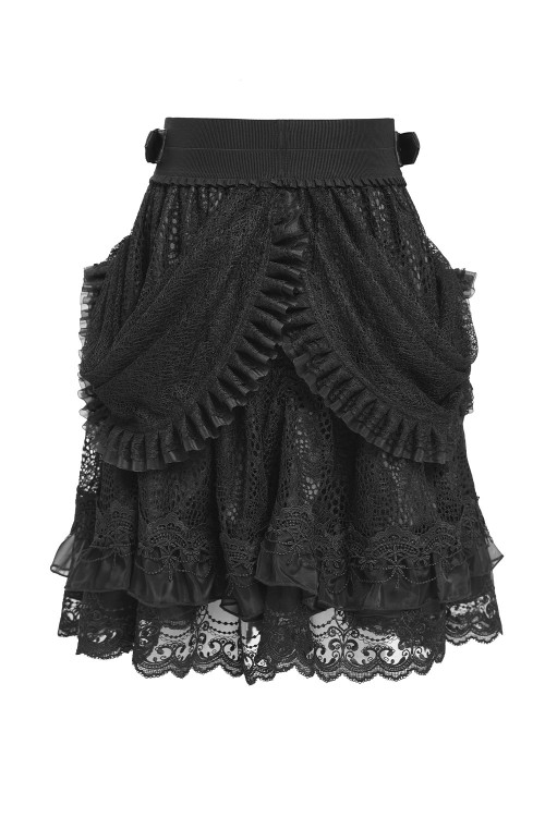 Falda con Cinturón Dark Princess en Negro  - Devil Fashion