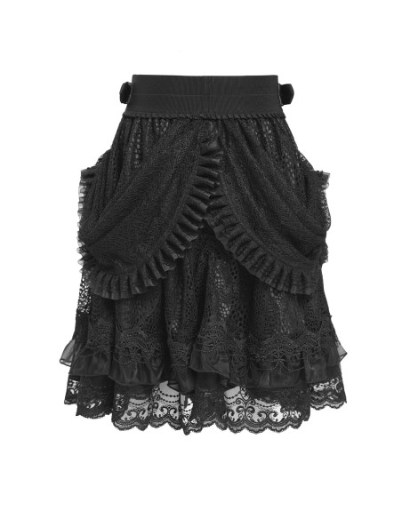 Falda con Cinturón Dark Princess en Negro  - Devil Fashion