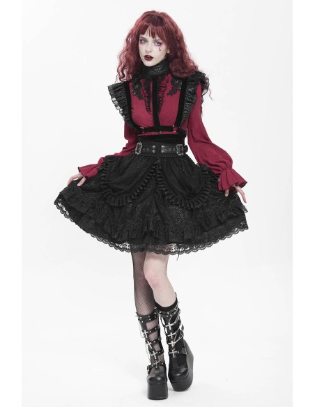 Falda con Cinturón Dark Princess en Negro  - Devil Fashion