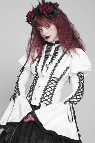 Blusa Madame Light en Negro x Blanco - Devil Fashion