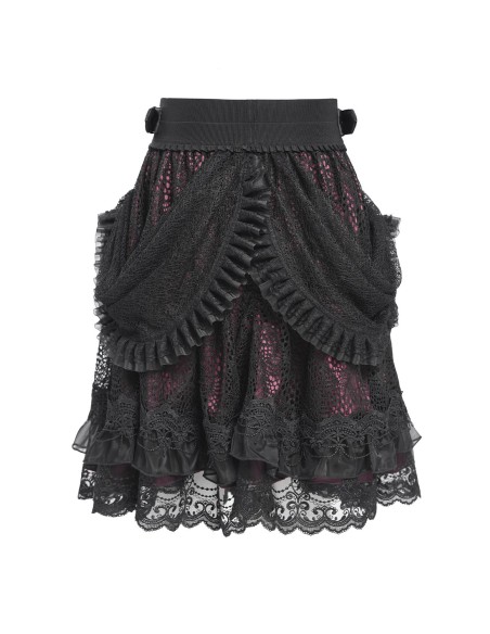 Falda con Cinturón Dark Princess Negro x Rojo - Devil Fashion