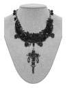 Misty Cross Necklace in Black - Punk Rave