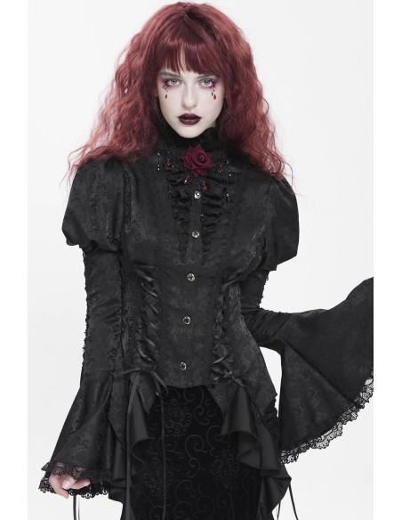 Madame Darkness Blouse in Black - Devil Fashion