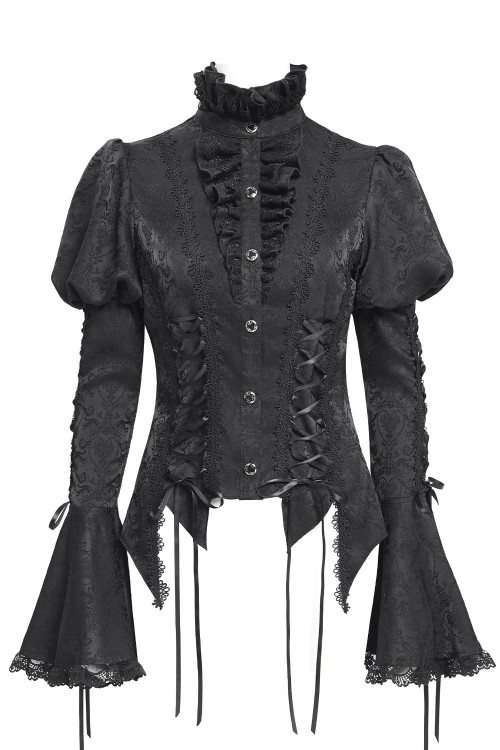 Madame Darkness Blouse in Black - Devil Fashion