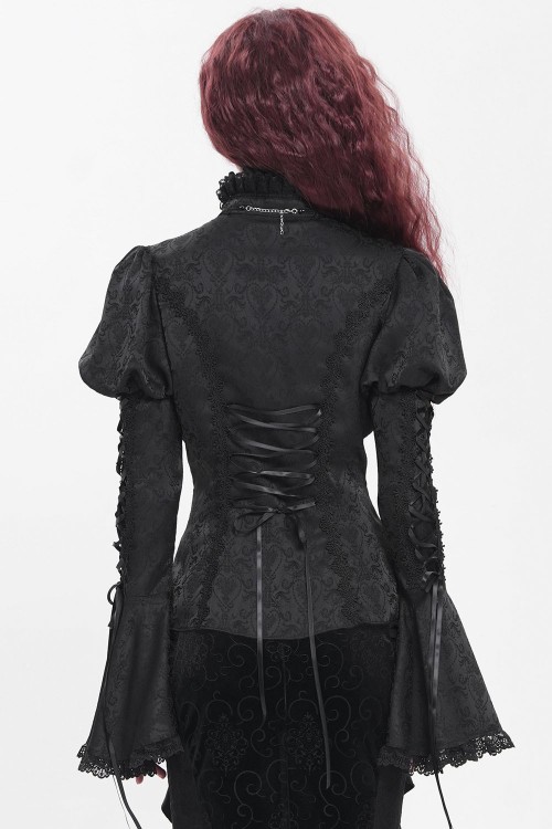 Madame Darkness Blouse in Black - Devil Fashion