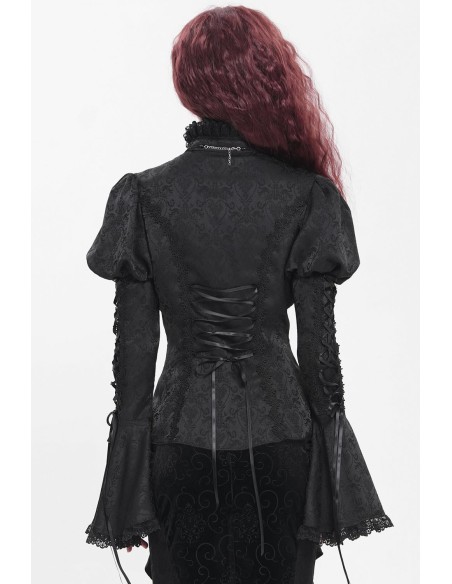Madame Darkness Blouse in Black - Devil Fashion
