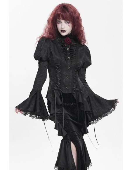 Madame Darkness Blouse in Black - Devil Fashion