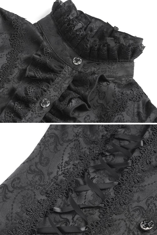 Madame Darkness Blouse in Black - Devil Fashion