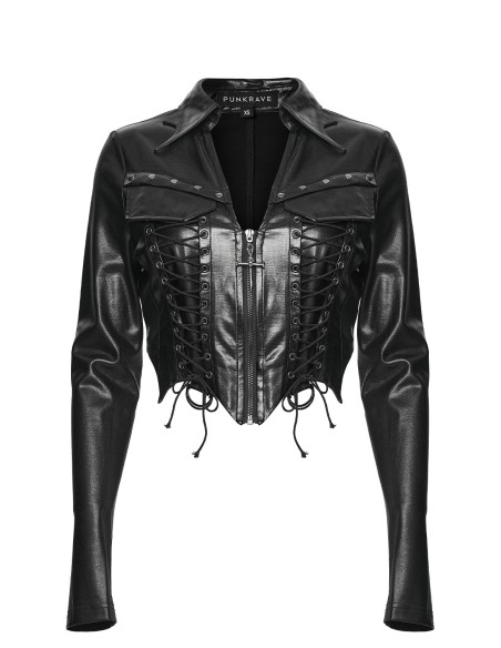 Phantom Rider Faux Leather Jacket - Punk Rave
