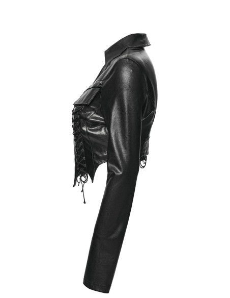 Phantom Rider Faux Leather Jacket - Punk Rave