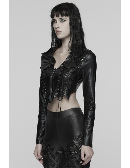 Phantom Rider Faux Leather Jacket - Punk Rave