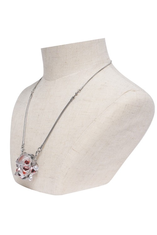 Collar Piercing Alien Head en Plateado - Devil Fashion