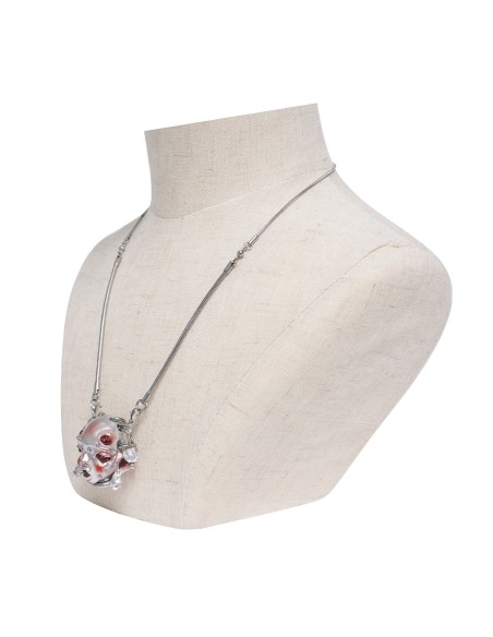 Collar Piercing Alien Head en Plateado - Devil Fashion