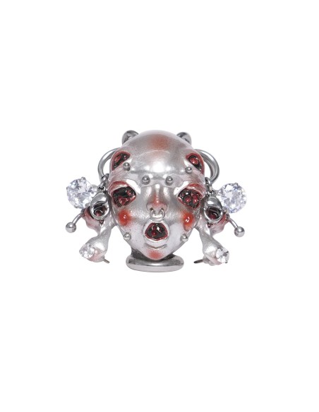 Collar Piercing Alien Head en Plateado - Devil Fashion