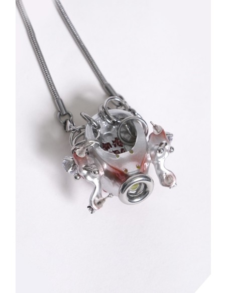 Collar Piercing Alien Head en Plateado - Devil Fashion