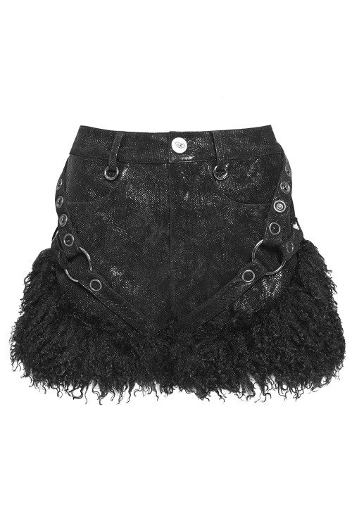 Fancy Bondage Furry Shorts - Devil Fashion