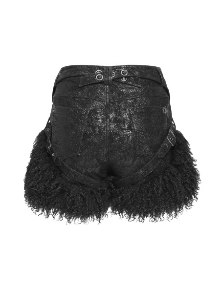 Fancy Bondage Furry Shorts - Devil Fashion