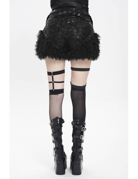 Fancy Bondage Furry Shorts - Devil Fashion
