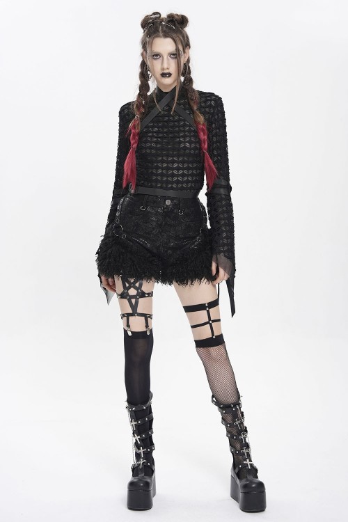 Shorts con Pelito Fancy Bondage - Devil Fashion