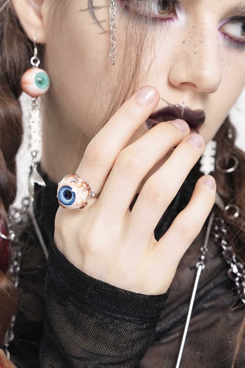Crystal Eyeball Adjustable Ring - Devil Fashion