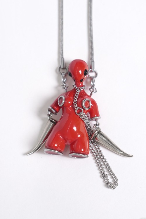 Collar Fetish Rubber Red  - Devil Fashion