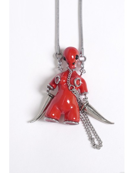 Collar Fetish Rubber Red  - Devil Fashion