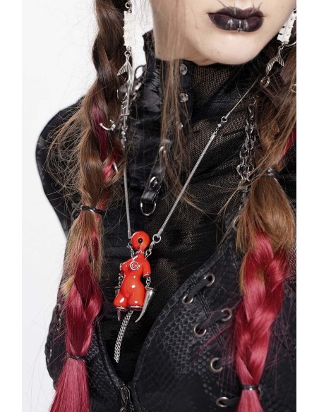 Fetish Rubber Red Necklace - Devil Fashion