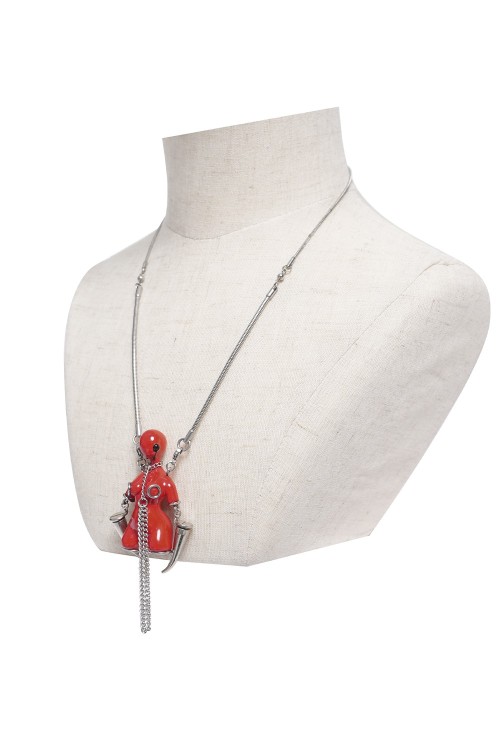 Fetish Rubber Red Necklace - Devil Fashion